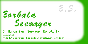 borbala seemayer business card